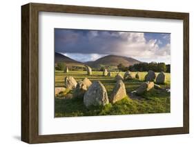 Castlerigg Stone Circle with Blencathra Mountain Behind, Lake District, Cumbria-Adam Burton-Framed Photographic Print