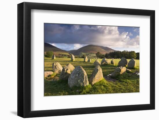 Castlerigg Stone Circle with Blencathra Mountain Behind, Lake District, Cumbria-Adam Burton-Framed Photographic Print