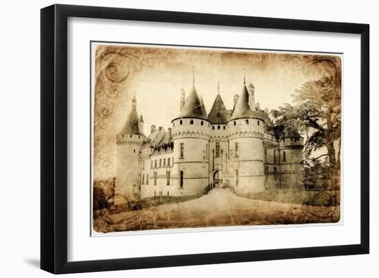 Castles of France- Chaumont  - Artistic Toned Vintage Picture-Maugli-l-Framed Premium Giclee Print