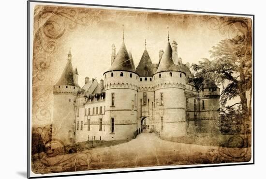 Castles of France- Chaumont  - Artistic Toned Vintage Picture-Maugli-l-Mounted Premium Giclee Print