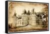 Castles of France- Chaumont  - Artistic Toned Vintage Picture-Maugli-l-Framed Stretched Canvas