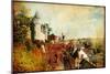 Castles of France (Montresor)- Artistic Retro Picture-Maugli-l-Mounted Art Print