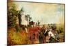 Castles of France (Montresor)- Artistic Retro Picture-Maugli-l-Mounted Art Print