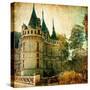 Castles Of France - Vintage Series-Maugli-l-Stretched Canvas
