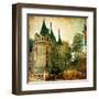 Castles Of France - Vintage Series-Maugli-l-Framed Art Print