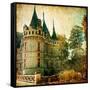 Castles Of France - Vintage Series-Maugli-l-Framed Stretched Canvas