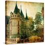 Castles Of France - Vintage Series-Maugli-l-Stretched Canvas