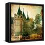 Castles Of France - Vintage Series-Maugli-l-Framed Stretched Canvas