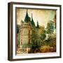 Castles Of France - Vintage Series-Maugli-l-Framed Art Print