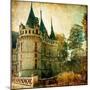 Castles Of France - Vintage Series-Maugli-l-Mounted Art Print