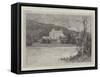 Castlewellan, the House and Lake-Charles Auguste Loye-Framed Stretched Canvas