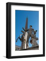 Castor and Pollux Statue in Front of the Quirinale-Carlo-Framed Photographic Print