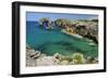 Castro de Gaviotas Karst Limestone Rock Archway and La Canalina Bay, Near Llanes, Asturias, Spain-Nick Upton-Framed Photographic Print