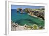 Castro de Gaviotas Karst Limestone Rock Archway and La Canalina Bay, Near Llanes, Asturias, Spain-Nick Upton-Framed Photographic Print