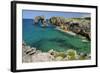 Castro de Gaviotas Karst Limestone Rock Archway and La Canalina Bay, Near Llanes, Asturias, Spain-Nick Upton-Framed Photographic Print