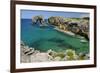 Castro de Gaviotas Karst Limestone Rock Archway and La Canalina Bay, Near Llanes, Asturias, Spain-Nick Upton-Framed Photographic Print