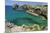 Castro de Gaviotas Karst Limestone Rock Archway and La Canalina Bay, Near Llanes, Asturias, Spain-Nick Upton-Mounted Photographic Print