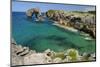 Castro de Gaviotas Karst Limestone Rock Archway and La Canalina Bay, Near Llanes, Asturias, Spain-Nick Upton-Mounted Photographic Print