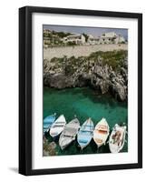 Castro Marina, Town Marina, Puglia, Italy-Walter Bibikow-Framed Photographic Print