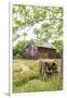 Castroville, Texas, USA.  Large American flag on a barn in the Texas Hill Country.-Emily Wilson-Framed Photographic Print