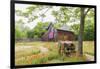 Castroville, Texas, USA.  Large American flag on a barn in the Texas Hill Country.-Emily Wilson-Framed Photographic Print