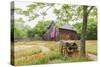 Castroville, Texas, USA.  Large American flag on a barn in the Texas Hill Country.-Emily Wilson-Stretched Canvas