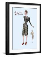 Casual Plaid Dress-null-Framed Art Print