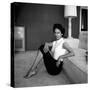 Casual Portrait of Actress Dorothy Dandridge at Home-Allan Grant-Stretched Canvas