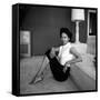 Casual Portrait of Actress Dorothy Dandridge at Home-Allan Grant-Framed Stretched Canvas