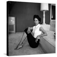 Casual Portrait of Actress Dorothy Dandridge at Home-Allan Grant-Stretched Canvas