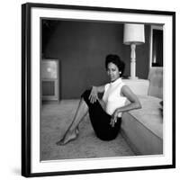 Casual Portrait of Actress Dorothy Dandridge at Home-Allan Grant-Framed Premium Photographic Print