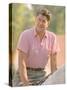 Casual Portrait of California Governor Candidate Ronald Reagan Outside at Home on Ranch-Bill Ray-Stretched Canvas