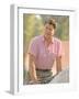 Casual Portrait of California Governor Candidate Ronald Reagan Outside at Home on Ranch-Bill Ray-Framed Photographic Print