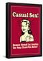 Casual Sex No Formal Thank You Notes Funny Retro Poster-null-Framed Poster