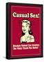 Casual Sex No Formal Thank You Notes Funny Retro Poster-null-Framed Poster