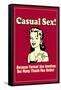 Casual Sex No Formal Thank You Notes Funny Retro Poster-Retrospoofs-Framed Stretched Canvas