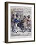 Casualties of London Street Walking:A Strong Impression, London, 1826-null-Framed Giclee Print