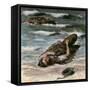Casualty on the Beach at Dieppe, 1945-Alfred Hierl-Framed Stretched Canvas