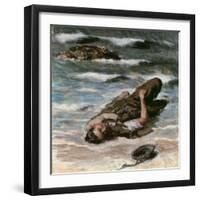 Casualty on the Beach at Dieppe, 1945-Alfred Hierl-Framed Giclee Print