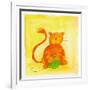 Cat and a Ball of Yarn-null-Framed Giclee Print