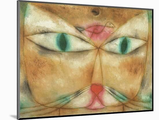 Cat and Bird-Paul Klee-Mounted Giclee Print