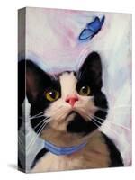 Cat and Butterfly-Diane Hoeptner-Stretched Canvas