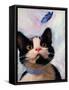 Cat and Butterfly-Diane Hoeptner-Framed Stretched Canvas