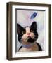 Cat and Butterfly-Diane Hoeptner-Framed Art Print