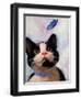 Cat and Butterfly-Diane Hoeptner-Framed Art Print