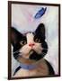 Cat and Butterfly-Diane Hoeptner-Framed Art Print