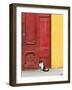 Cat and Colorful Doorway, Valparaiso, Chile-Scott T. Smith-Framed Photographic Print