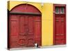 Cat and Colorful Doorways, Valparaiso, Chile-Scott T. Smith-Stretched Canvas