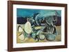 Cat and Crab on the Beach, 1965-Pablo Picasso-Framed Art Print