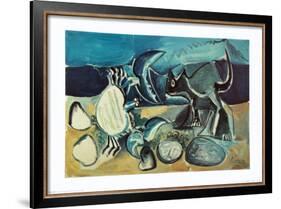 Cat and Crab on the Beach, 1965-Pablo Picasso-Framed Art Print